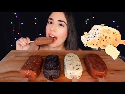 ASMR Comendo Picolés Nestlé DIFERENTES - Sons extremamente crocantes - Mukbang