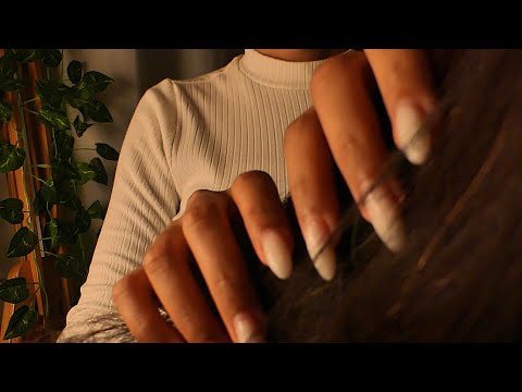 ASMR combing your hair 💆‍♀️✨ (hairplay & scalp scratching)