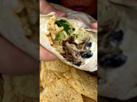 Eating a GIANT burrito! #asmr #shorts #burrito