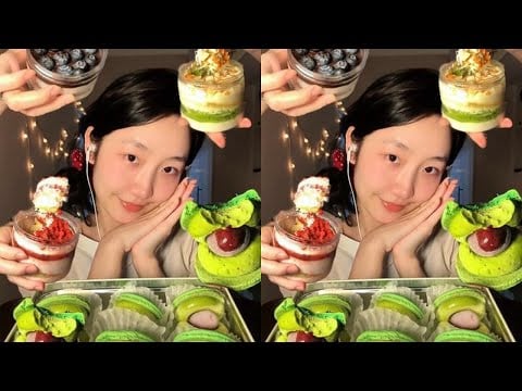 Matcha Cherry Macarons + Cake Delicious desserts can cure everything