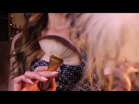 ASMR To Make Your Eyes Heavy 💫 Brushing over your face (layered sounds, no talking, camera brushing)