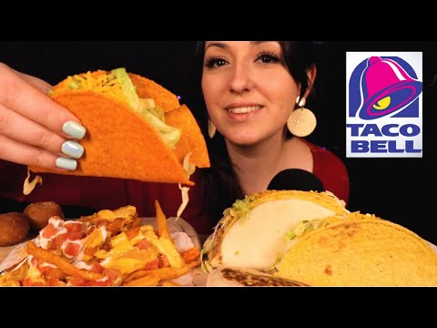 ASMR | TACO BELL Yedim ! Crunchy Doritos Taco, Cheesy Nacho Fries| YEMEK SESLERİ Türkçe MUKBANG