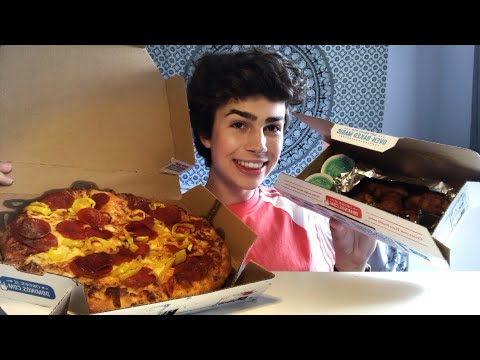 ASMR- Dominos Mukbang! (Spicy Wings, Pizza, Tingles)