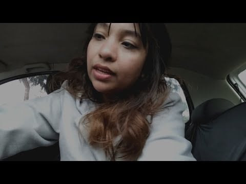 ASMR Amiga salvando sua maquiagem e seu cabelo dentro do carro num dia de chuva e frio 🎀❄🧣