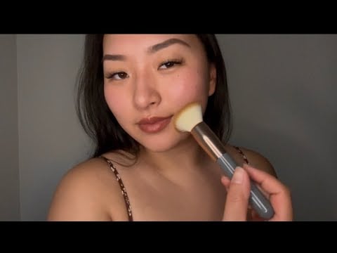 Face, Neck & Collarbone Tracing w/ Makeup Brush (Taking Turns Tracing You & Me) ~ASMR