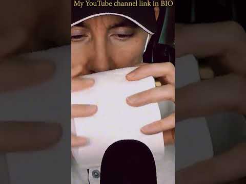 ASMR Gentle Squeezing Tissue Roll #short