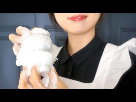 ASMR Makeup Removing, Skin Care Service 💦🏰 Cleansing Room