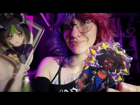 ASMR showing you my keychain & pins (lofi) 