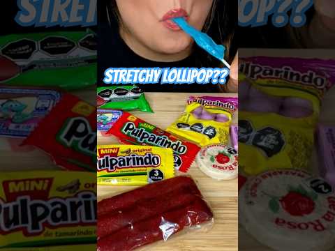A lollipop that stretches?? 😳 #asmr #candy