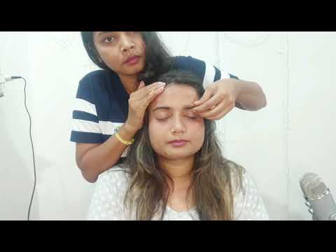 Asmr relaxing head massage treatment for sleep care +soothing massage..😴🌜🌛 #asmr