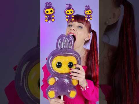 ASMR Real Lollipop VS Giant Ai Lollipop #asmr #mukbang