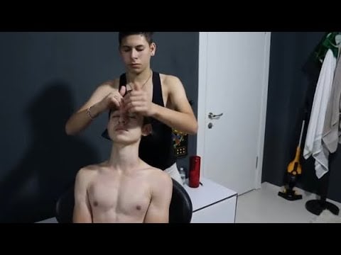 ASMR PROFESYONEL BARBER  Relax  HEAD FACE chest back A kafa kol sırt  MASSAGE THERAPY #asmrsounds