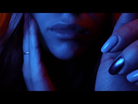 ASMR Dark Lighting Hand Movements Affirmations Whispering Up Close  Rain Sounds | Visual Hypnosis