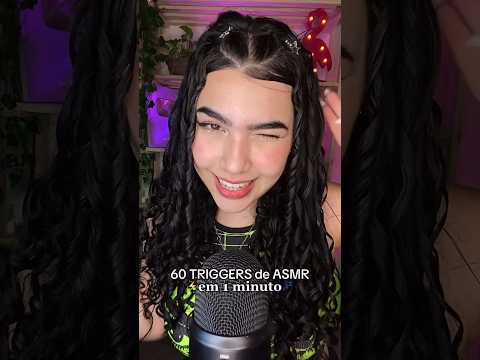 ASMR 60 Triggers em 1 minuto | qual foi o seu favorito ? ⚡️ #shorts