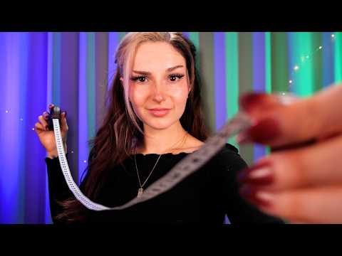 ASMR Extreme Close-Up Face Measuring & Detailed Glasses Fitting