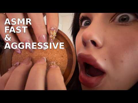 ASMR Fast & Aggressive (soft spoken, trigger assortment, mouth sounds)