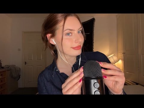 ASMR Brain Melting Massage 🫠 Foam Mic Scratching , Bare Mic Scratching, Close Whispers 🌛