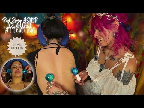Real Person ASMR ICE GLOBES COMPILATION | Relaxing treatment (deep sleep & meditation) Soft tracing