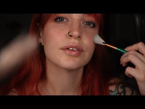 ASMR Mirrored Touching | Personal Attention with Face and Hair Brushing