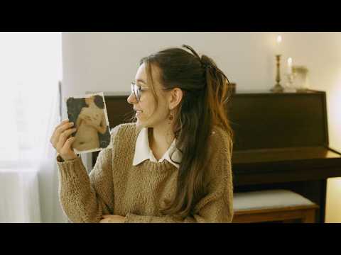 Framing my paintings and softly speaking french (asmr)
