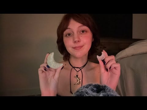 ASMR crystal healing session 🌙✨🔮 crystal tapping, sweeping, & more 🧚🏼‍♀️