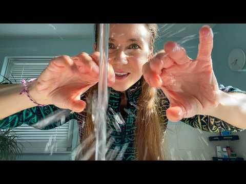 fast & AGGRESSIVE ASMR in the bathroom w/ water sounds 💧💦