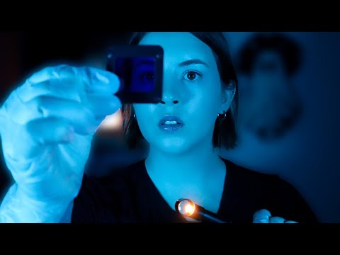 ASMR Cranial Nerve Exam For Your Blue Vision! (Soft Spoken, Lights, Medical)