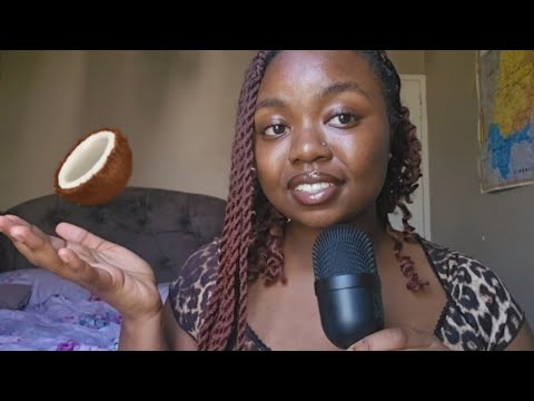 ASMR COCONUT RAIN 🌧 (coconut coconut crack*) TINGLYYY