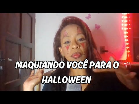 NOITE DE HALLOWEEN e eu FAÇO SUA MAQUIAGEM #asmr  #makeup  #halloween