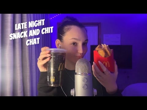 ASMR Late Night Snack and Chit Chat💗