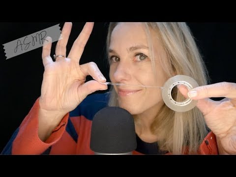 ASMR FR 😁 Je fais de l'ASMR avec uniquement du scotch ! (et chuchotement proche micro bien sûr)