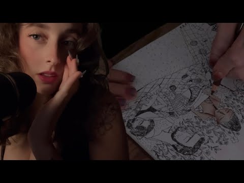 ASMR Saturday Scribble Session • 01 (very close whisper ramble)