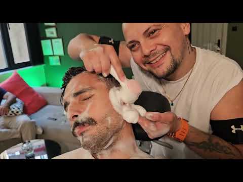 ASMR BARBER SHOP RELAXATION | ORAL CARE, MOUTH MASSAGE, CHEEK MASSAGE SESSION FOR STRESS RELIEF