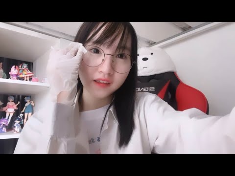 asmr doctor take care of the wound 👩🏻‍⚕️ {layered sound}
