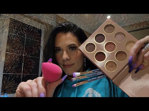 ASMR- Doing Your New Years Eve Party Makeup 🎆 (Personal Attention)