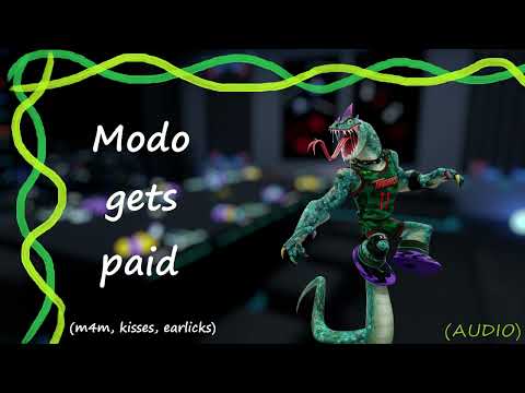 [Furry? or is it Scalie ASMR?] Modo gets paid [m4m, kisses, earlicks]