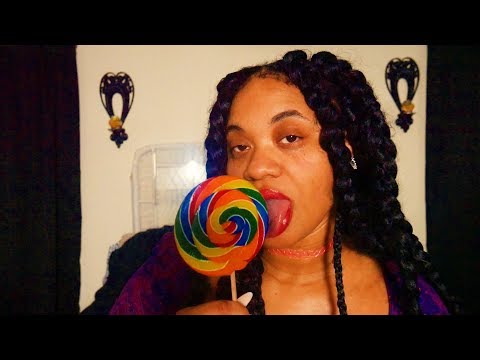 ASMR Eating a GIANT LOLLIPOP 🍭