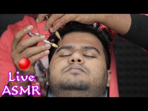 Live ASMR Relaxing Indian Head Massage By Indian Barber