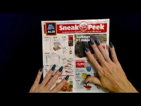 ASMR | Sales Circular Show & Tell w/Paper Crinkling (Close-Up Whisper)