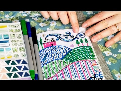 ASMR Tracing & Coloring {Soft Spoken - Tapping & Scratching - Counting - Paper - Markers}