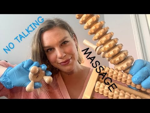[ASMR] Fast & Aggressive No Talking Massage With Wooden Tools And Gloves