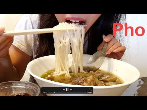 Eating Pho Oxtail Beef Noodle | Calm Music Mukbang | Relaxing Sounds Help Sleep