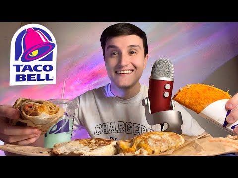 ASMR NEW Taco Bell Foods Menu Mukbang (eating sounds)