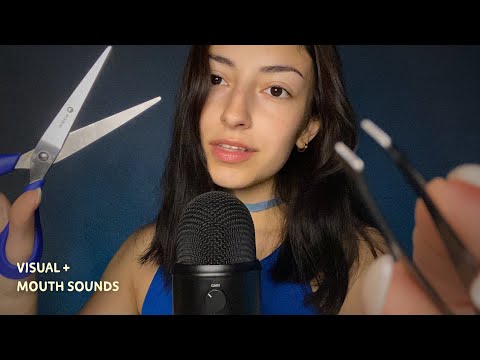 Asmr quitando pensamientos negativos | Visual + mouth sounds