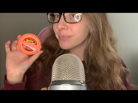 ASMR Up Close Gum Chewing With Hubba Bubba Bubble Tape