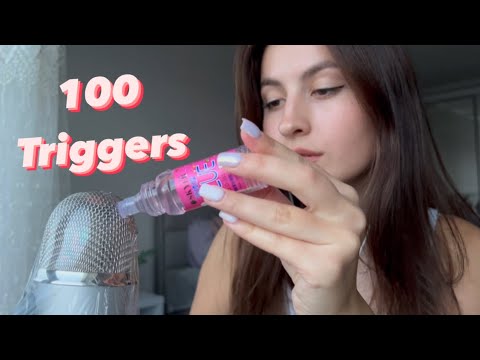 Asmr 100 triggers in 1 minute