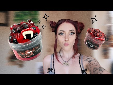 asmr ♱ i bought $100 worth of gothic slime!
