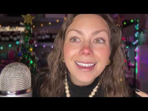 asmr/ mic scratching, show and tell, opening a Christmas gift 🎁 🖤