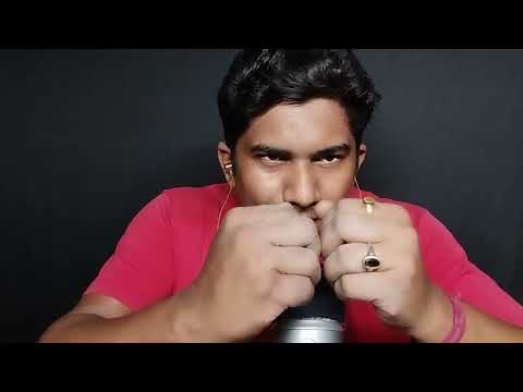 asmr mouth hand sound