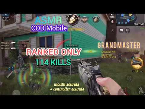 ASMR COD Mobile RANKED Grandmaster | 114 Kills!! ♡ mouth + controller sounds